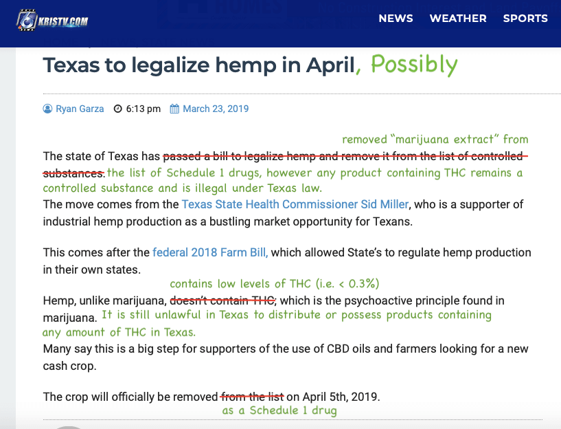Is Hemp legal in Texas? The truth about Hemp by a Texas Cannabis attorney.
